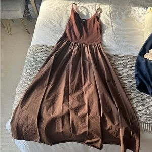 Brown pixie market drop waist dress